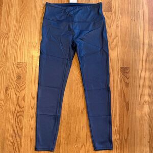 CRZ YOGA blue shimmer leggings sz M